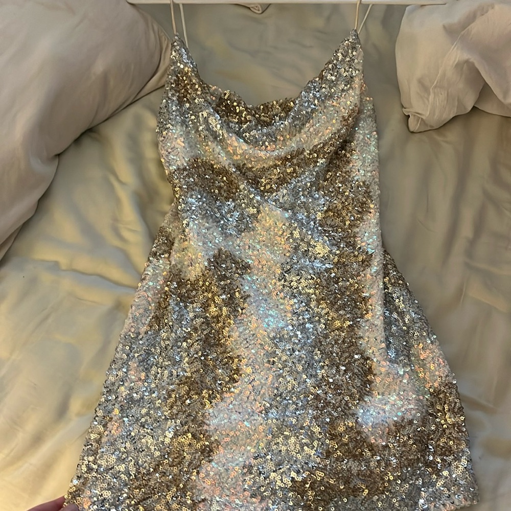 hello molly sequin mini dress